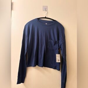 SO Navy Long Sleeve Pocket Tee